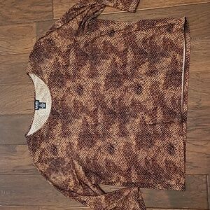 Rafaella women's animal print 3/4 length sleeve shirt size 3X